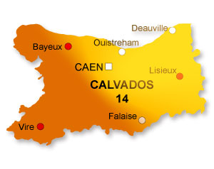 Carte du département du Calvados